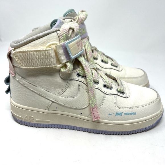 Nike Air Force 1 High Utility “Force is Female” Sail Lavender Mist 6.5 - Picture 4 of 10